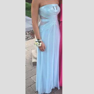 Strapless Blue Gown